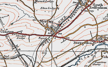 Old map of Morcott in 1922