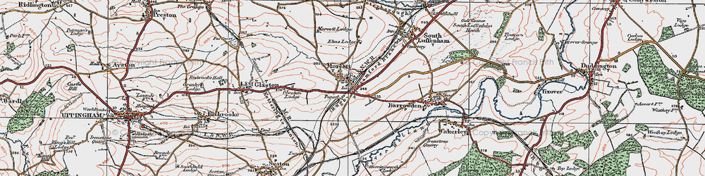 Old map of Morcott in 1922