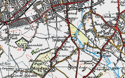 Old map of Morden in 1920