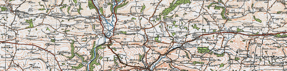 Old map of Bonny Cross in 1919