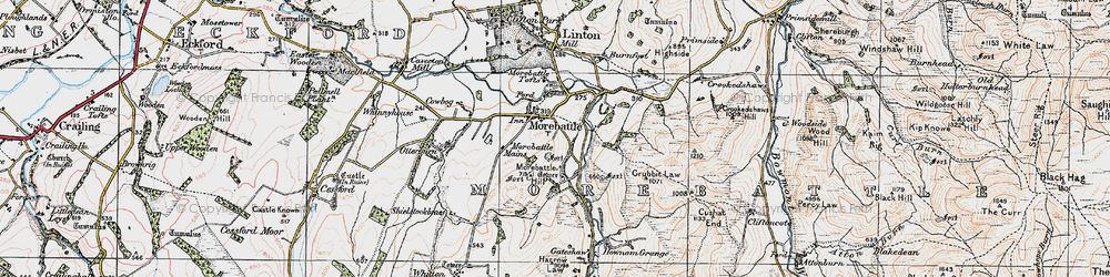 Old map of Bankhead in 1926