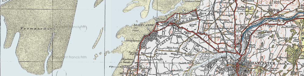 Old map of Morecambe in 1924