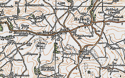 Old map of Moreleigh in 1919