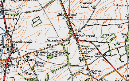 Old map of Morestead in 1919