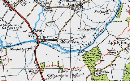 Old map of Appleton Lower Common in 1919