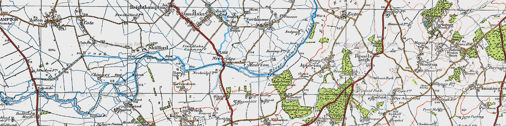 Old map of Appleton Lower Common in 1919