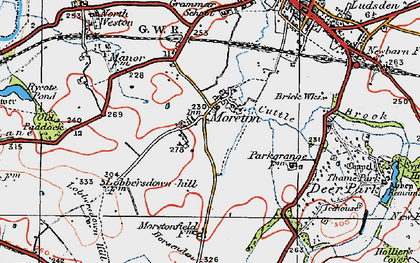 Old map of Moreton in 1919