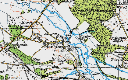 Old map of Broomhill Br in 1919
