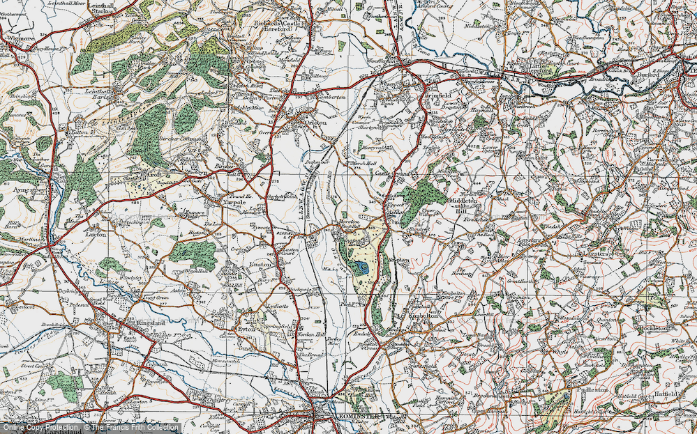 Old Map of Moreton, 1920 in 1920