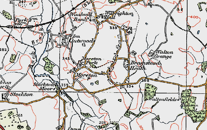 Old map of Moreton in 1921