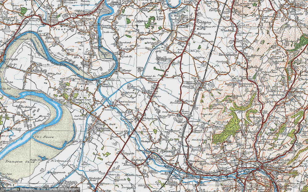 Old Map of Moreton Valence, 1919 in 1919