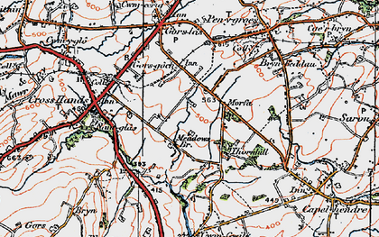 Old map of Morfa in 1923