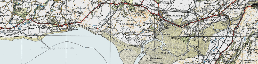 Old map of Morfa Bychan in 1922