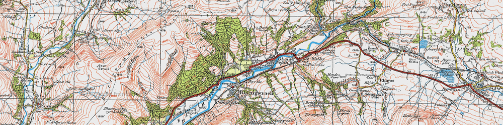 Old map of Morfa Glas in 1923