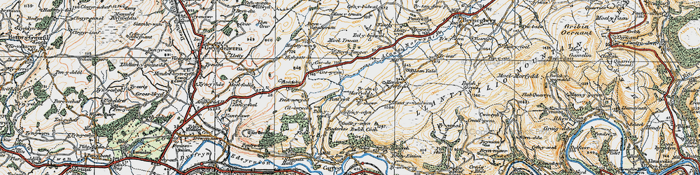 Old map of Ty-mawr in 1921