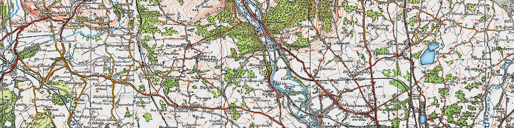 Old map of Morganstown in 1919