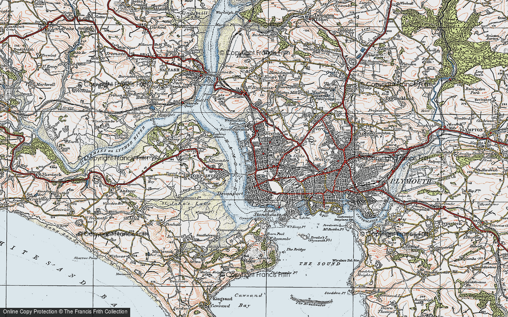 Old Map of Morice Town, 1919 in 1919