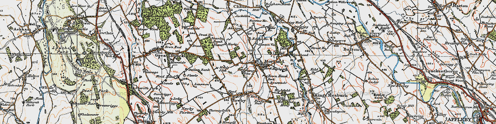 Old map of Akeygate in 1925