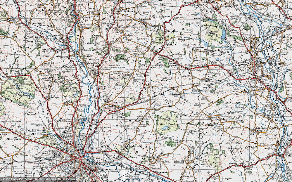 Old Map of Morley, 1921 in 1921