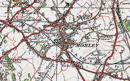 Old map of Morley in 1925