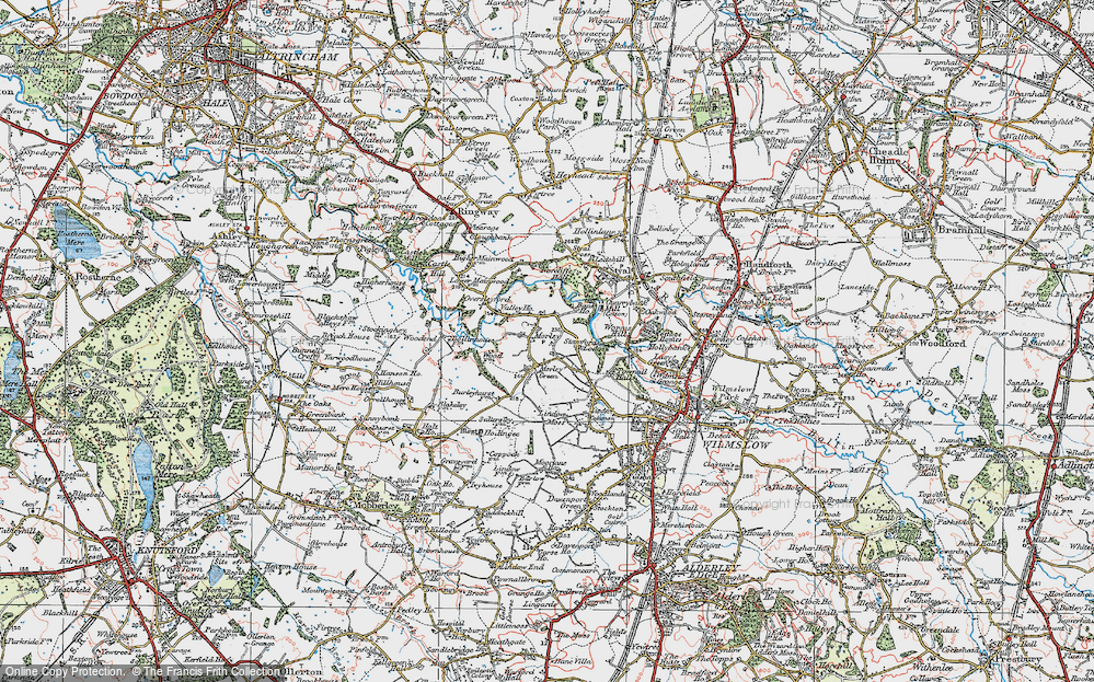 Old Map of Morley Green, 1923 in 1923