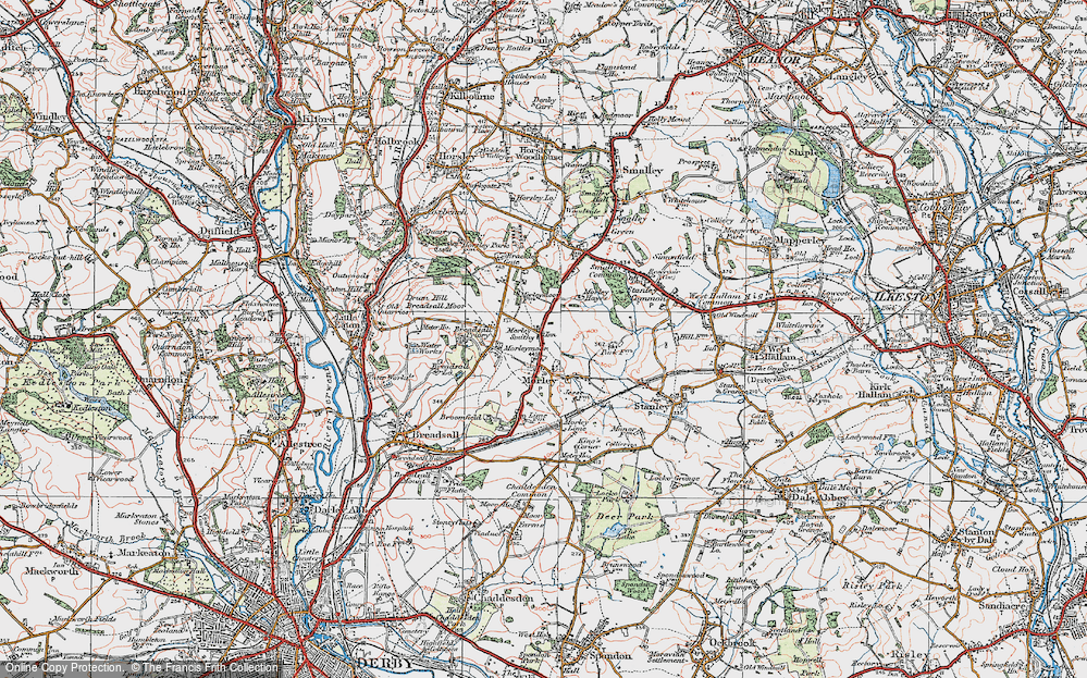 Old Map of Morley Smithy, 1921 in 1921