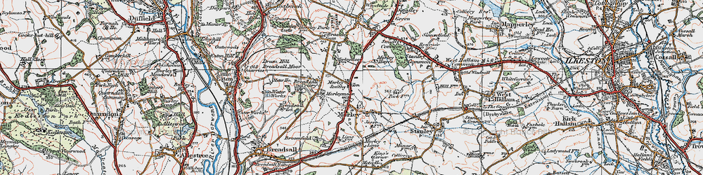 Old map of Morley Smithy in 1921