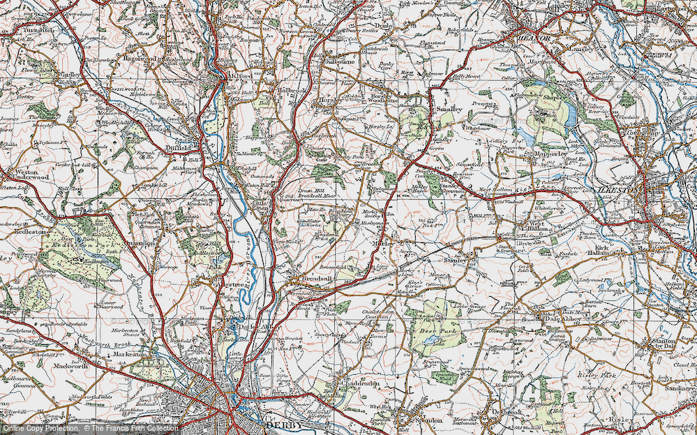 Old Map of Morleymoor, 1921 in 1921
