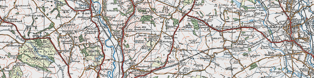 Old map of Breadsall Priory (Hotel) in 1921