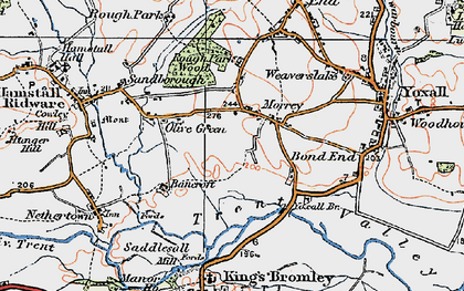 Old map of Morrey in 1921