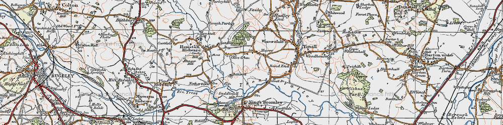 Old map of Morrey in 1921