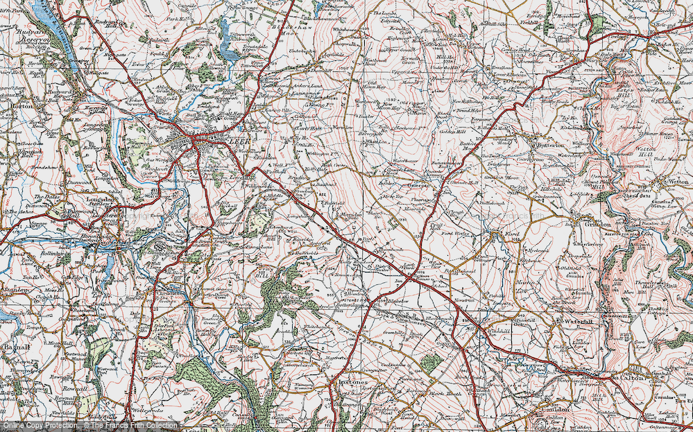 Old Map of Morridge Side, 1923 in 1923