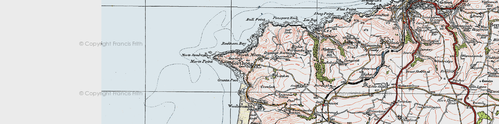 Old map of Barricane Beach in 1919