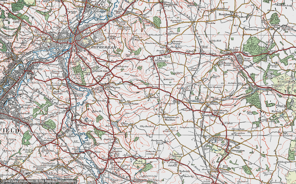 Old Map of Morthen, 1923 in 1923