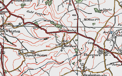 Old map of Morthen in 1923