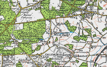 Old map of Mortimer West End in 1919
