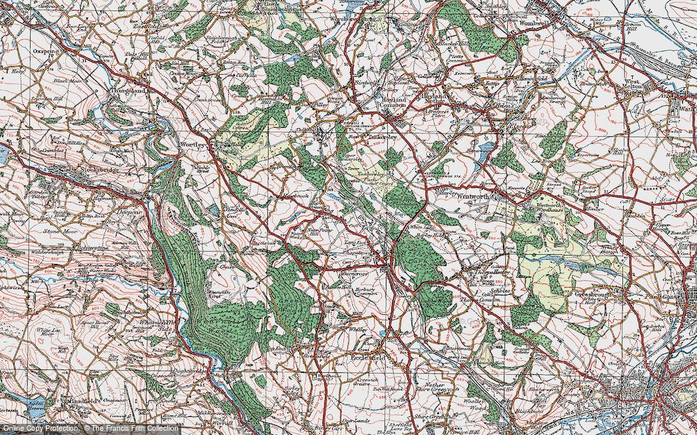 Old Map of Mortomley, 1924 in 1924