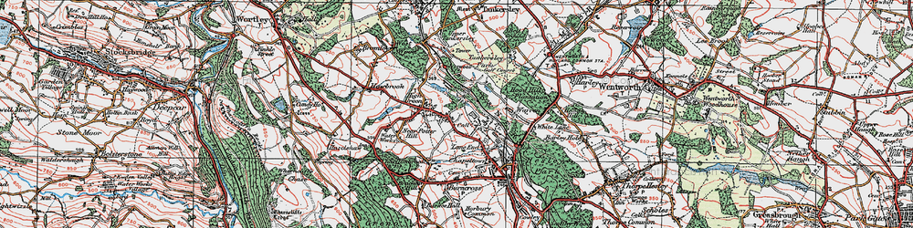 Old map of Mortomley in 1924