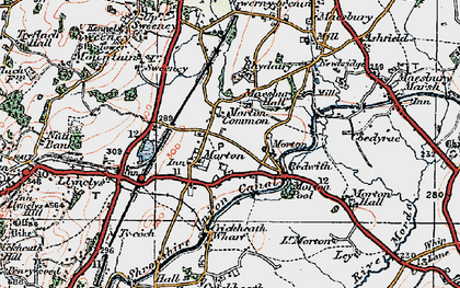 Old map of Morton in 1921