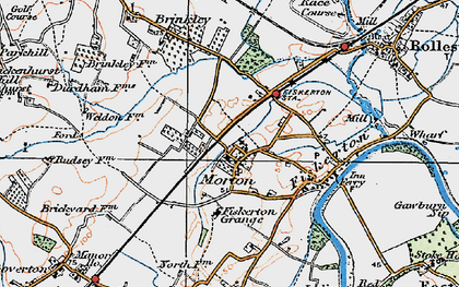 Old map of Fiskerton Grange in 1921