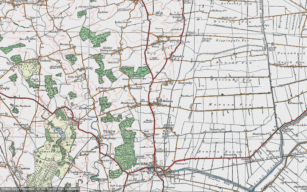 Old Map of Morton, 1922 in 1922