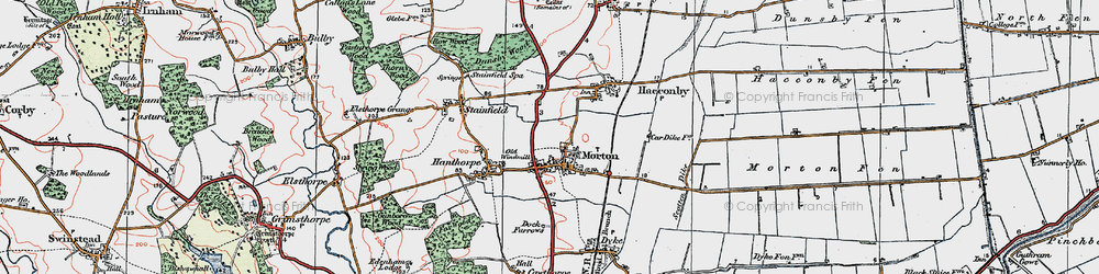 Old map of Morton in 1922