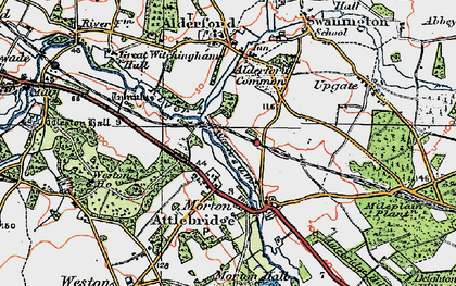 Old map of Morton in 1922
