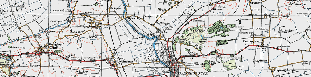 Old map of Morton in 1923