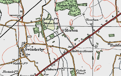 Old map of Morton in 1923