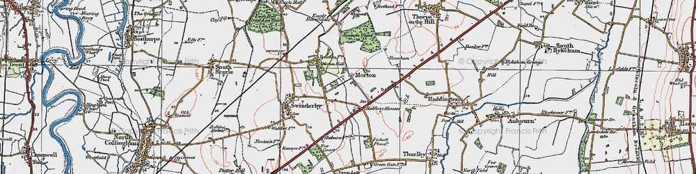 Old map of Morton in 1923