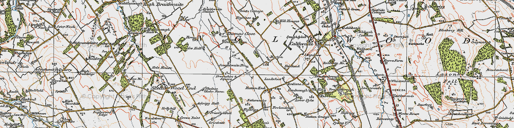 Old map of Morton in 1925