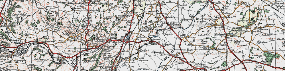 Old map of Morton Common in 1921