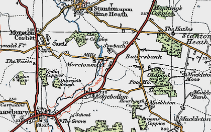 Old map of Morton Mill in 1921