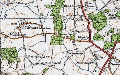 Old map of Bevington Waste in 1919